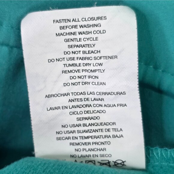 Womens Free Tech Teal Blue Full Zip Jacket 100% Polyester Mock Neck Size XL - Picture 8 of 8